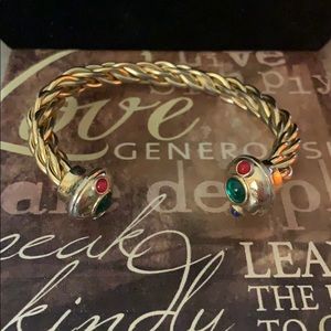 Multi Colored Stone Gold Tone Bracelet